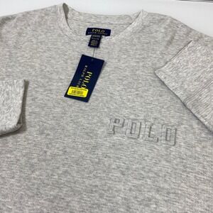 Polo Ralph Lauren Mens 1XLT Gray Thermal Long Sleeve Shirt New Waffle Knit Logo